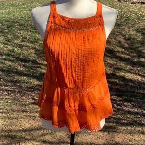 Free people orange tank top